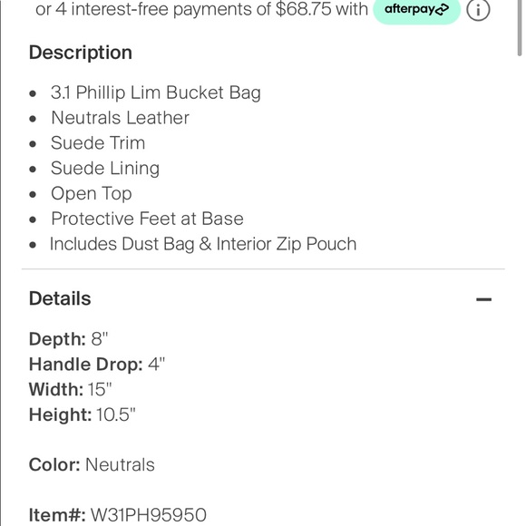 Leather and suede designer Philip lim shoulder bag purse - Picture 5 of 5